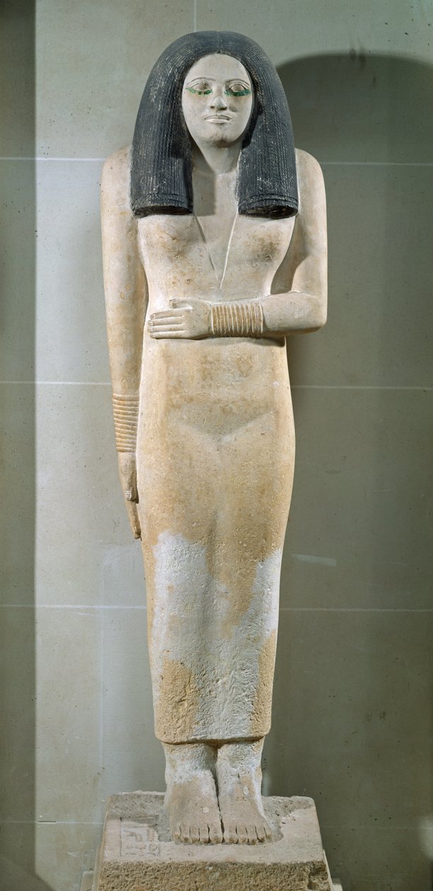 Nesa szobra, Óbirodalom (festett mészkő) alkotó: Egyptian 3rd Dynasty