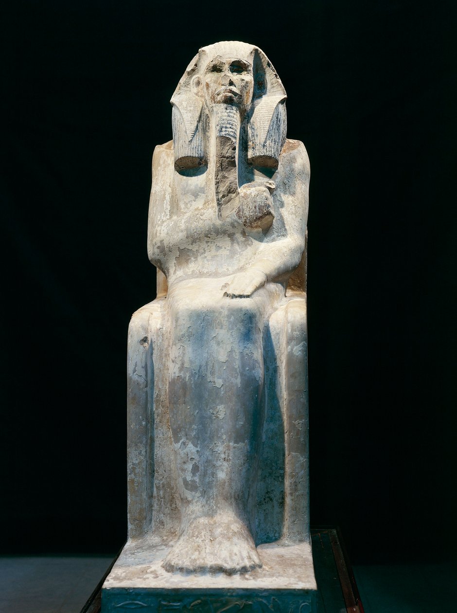 Gioser fáraó szobra, Szakkarából, III. dinasztia (fotó) alkotó: Egyptian 3rd Dynasty