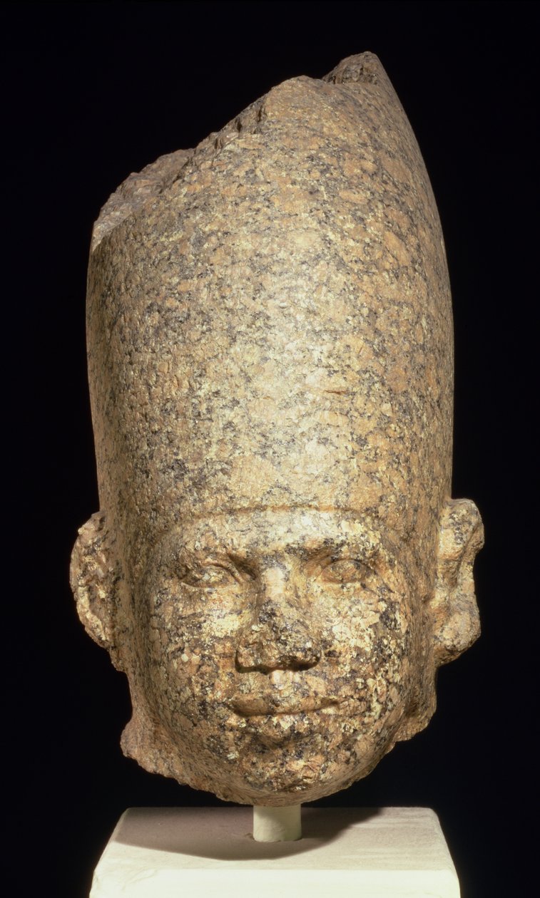 Valószínűleg Khufu király (Cheops) régi királyság kolosszális feje (vörös gránit) alkotó: Egyptian 4th Dynasty
