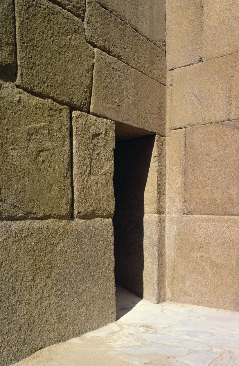 Gránit falazat a Khafre-völgyi templomból, a régi királyságból alkotó: Egyptian 4th Dynasty