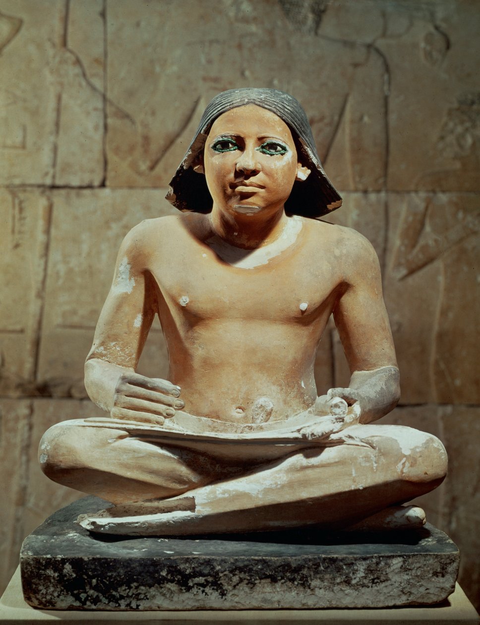 Ülő írnok tekercset tartva (szobor) alkotó: Egyptian 4th Dynasty