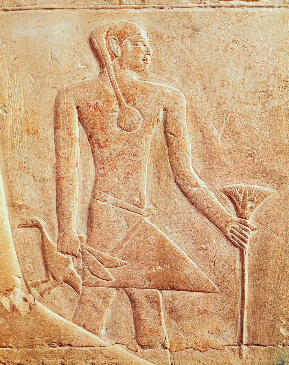 Szolga és madár, megkönnyebbülés alkotó: Egyptian 5th Dynasty