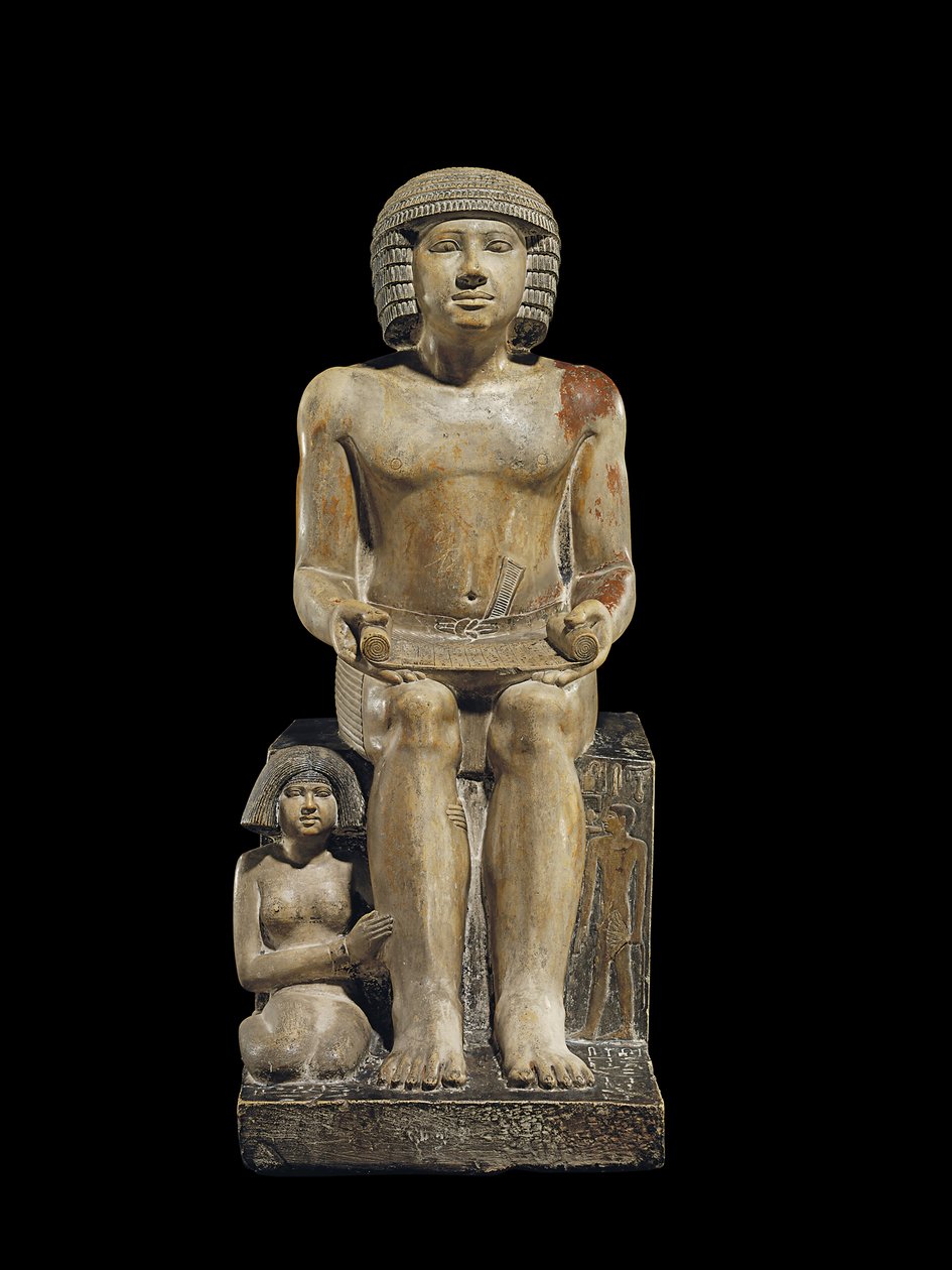 Sekhemka írástudók felügyelőjének szobra, ie 2400-2300 körül alkotó: Egyptian 5th Dynasty