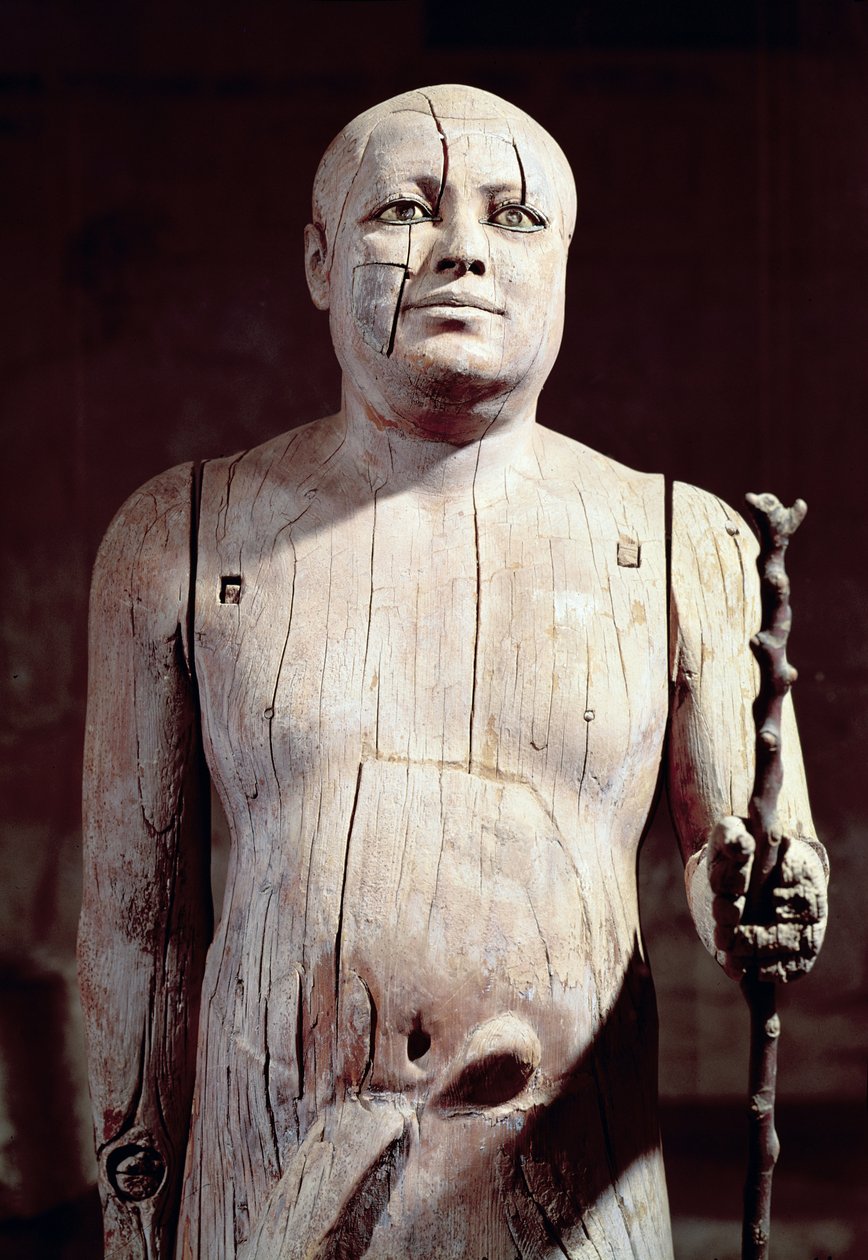 Ka-Aper, Sheikh el-Beled szobra a mastaba sírjából Észak-Szakkarában (Sycamore) alkotó: Egyptian 5th Dynasty