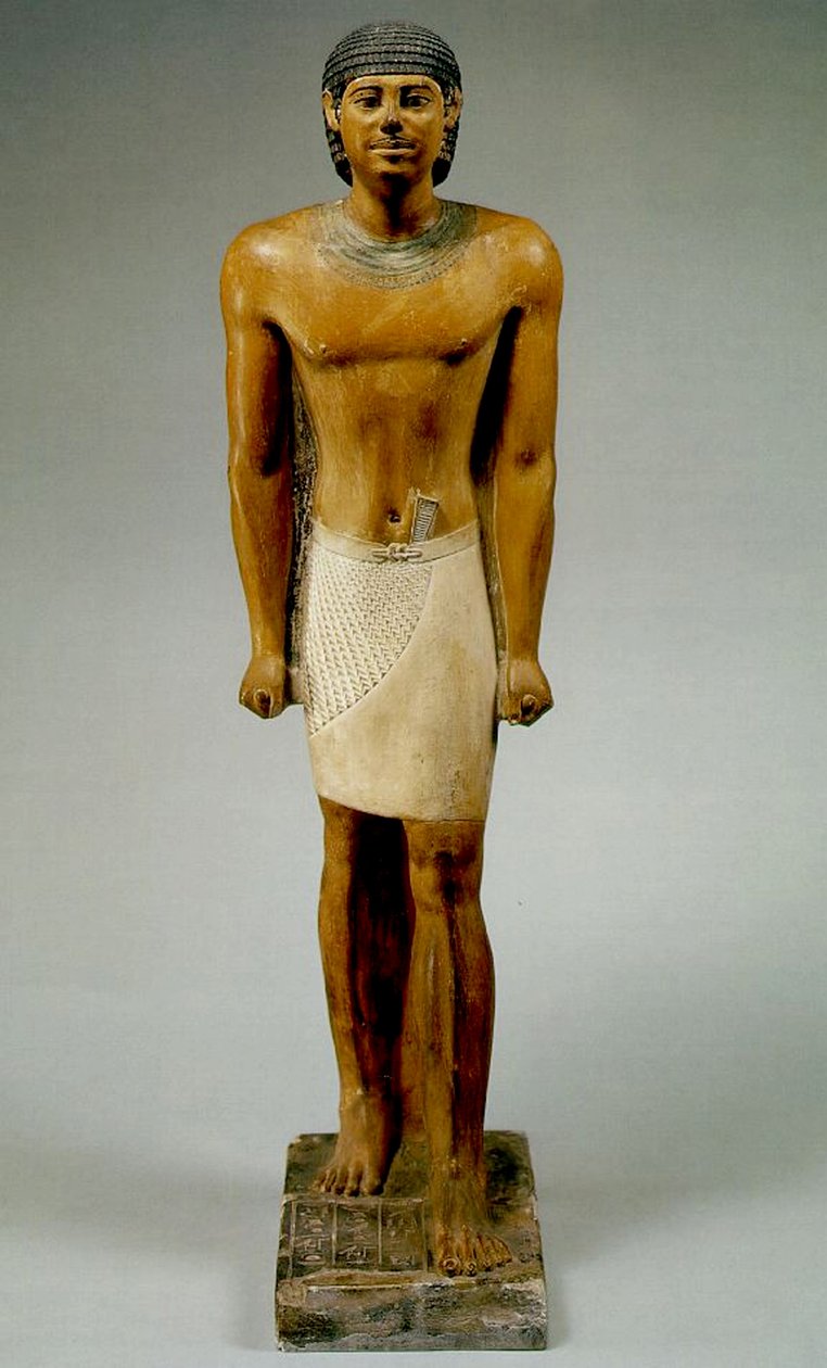 Atjema álló (festett mészkő) alkotó: Egyptian 6th Dynasty