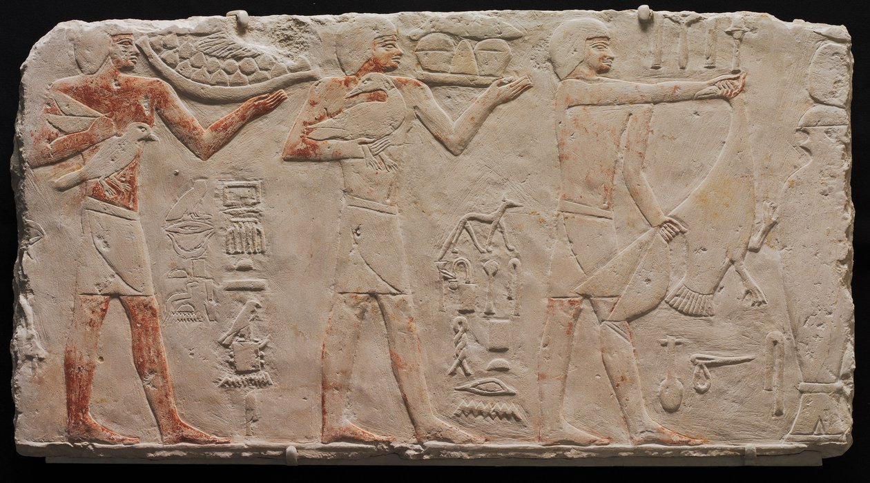 Három áldozatvivő domborműve, Szakkarából, ie 2311-2281 körül alkotó: Egyptian 6th Dynasty