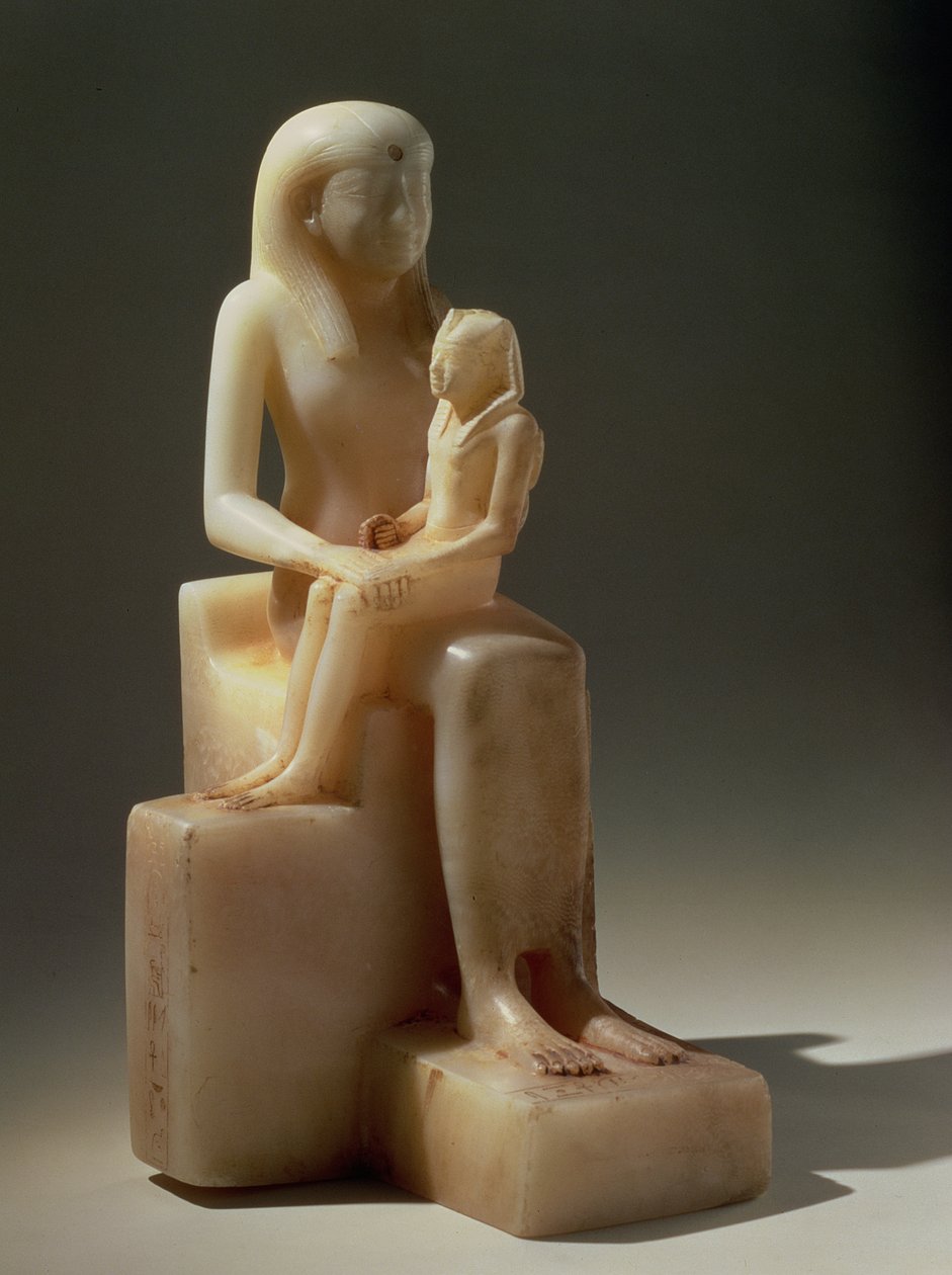 II. Pepy és anyja, Meryreankhnes királynő, valószínűleg Szakkarából, az óbirodalomból (kalcit) alkotó: Egyptian 6th Dynasty Egyptian 6th Dynasty