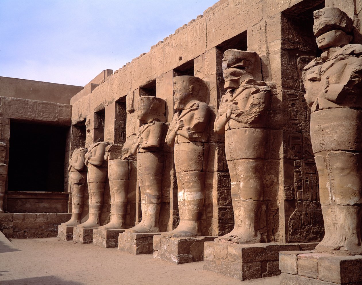 Egyiptomi ókor: kilátás a karnaki templomra. Egyiptom alkotó: Egyptian Egyptian