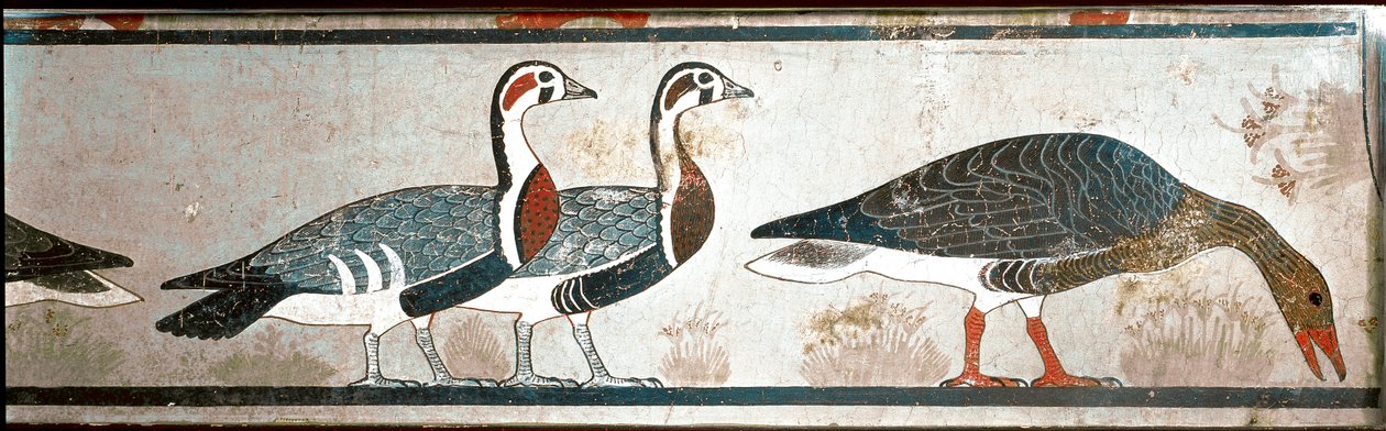Liba, egy tábla részlete a Mastaba of Itetből, Nefermaat felesége, Meidoum (festett mészkő) alkotó: Egyptian Egyptian
