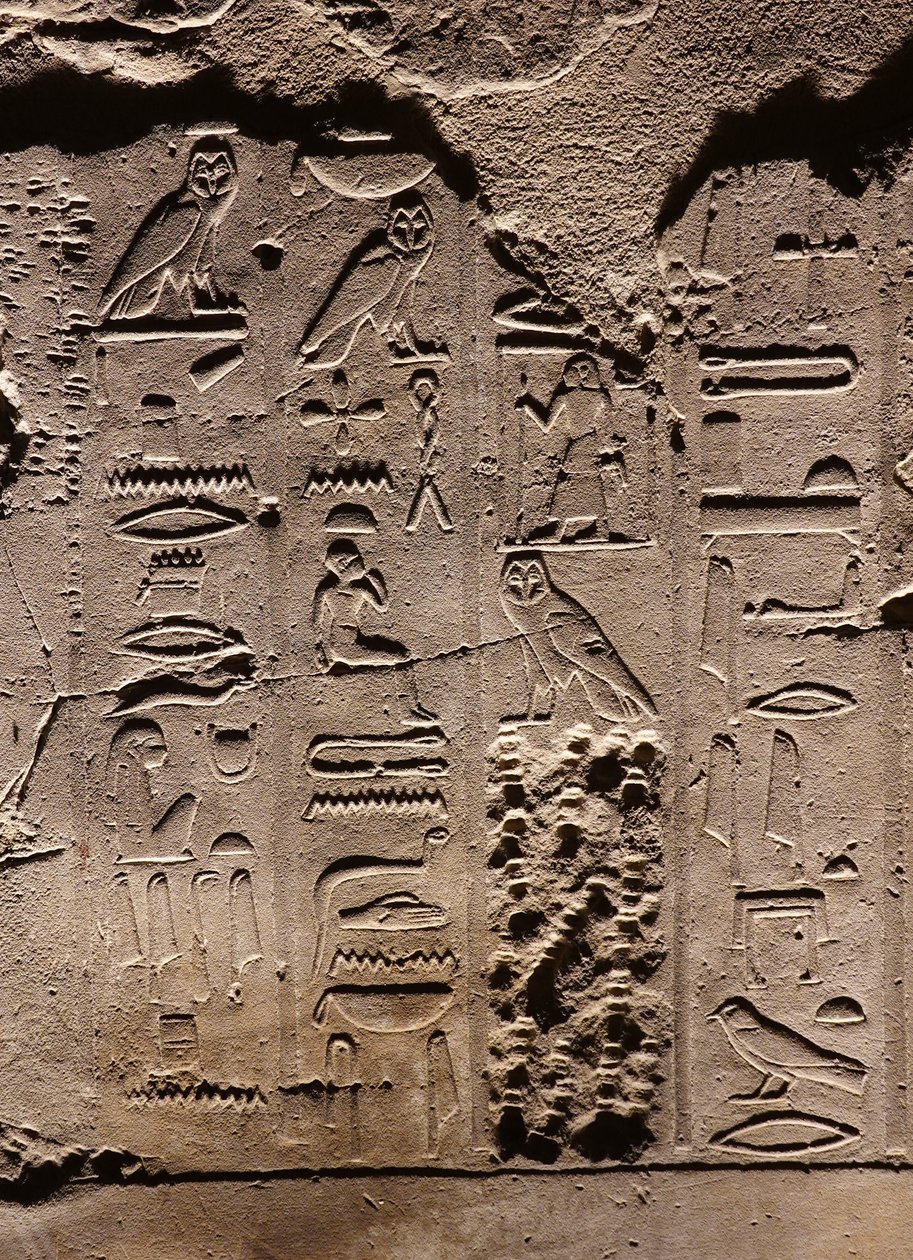 Hieroglifák. Luxori templom (dombormű) alkotó: Egyptian Egyptian