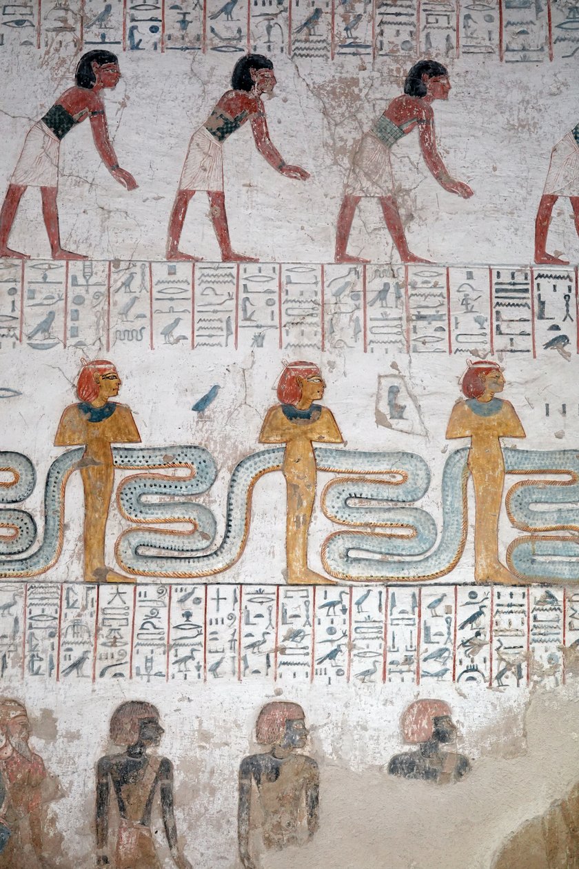Núbiai fekete rabszolgák, IX. Ramszesz sírja, Luxor alkotó: Egyptian Egyptian