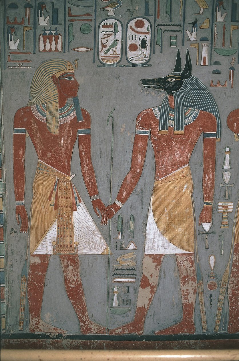 Fáraó és Anpu kézen fogva alkotó: Egyptian Egyptian