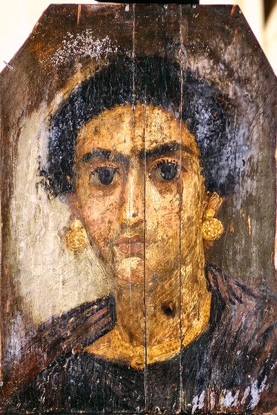 Portrait of a woman, c.100-300 (encaustic on panel) alkotó: Egyptian Egyptian