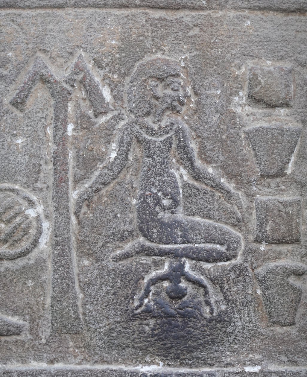 Szülő nő, Kom Ombo templom (dombormű) alkotó: Egyptian Egyptian