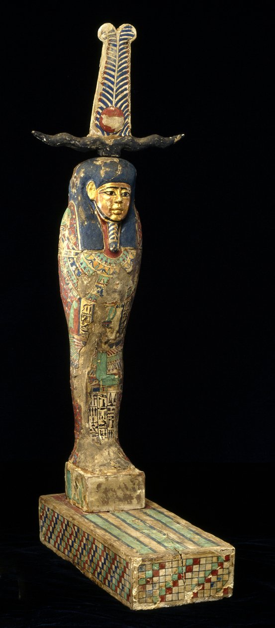 Társszobor, ie 332-30 (fa, polikróm és arany) alkotó: Egyptian Ptolemaic Period