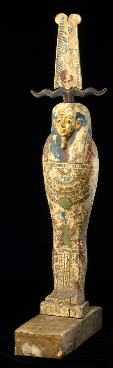 Társszobor, ie 332-30 (fa, polikróm és arany) alkotó: Egyptian Ptolemaic Period