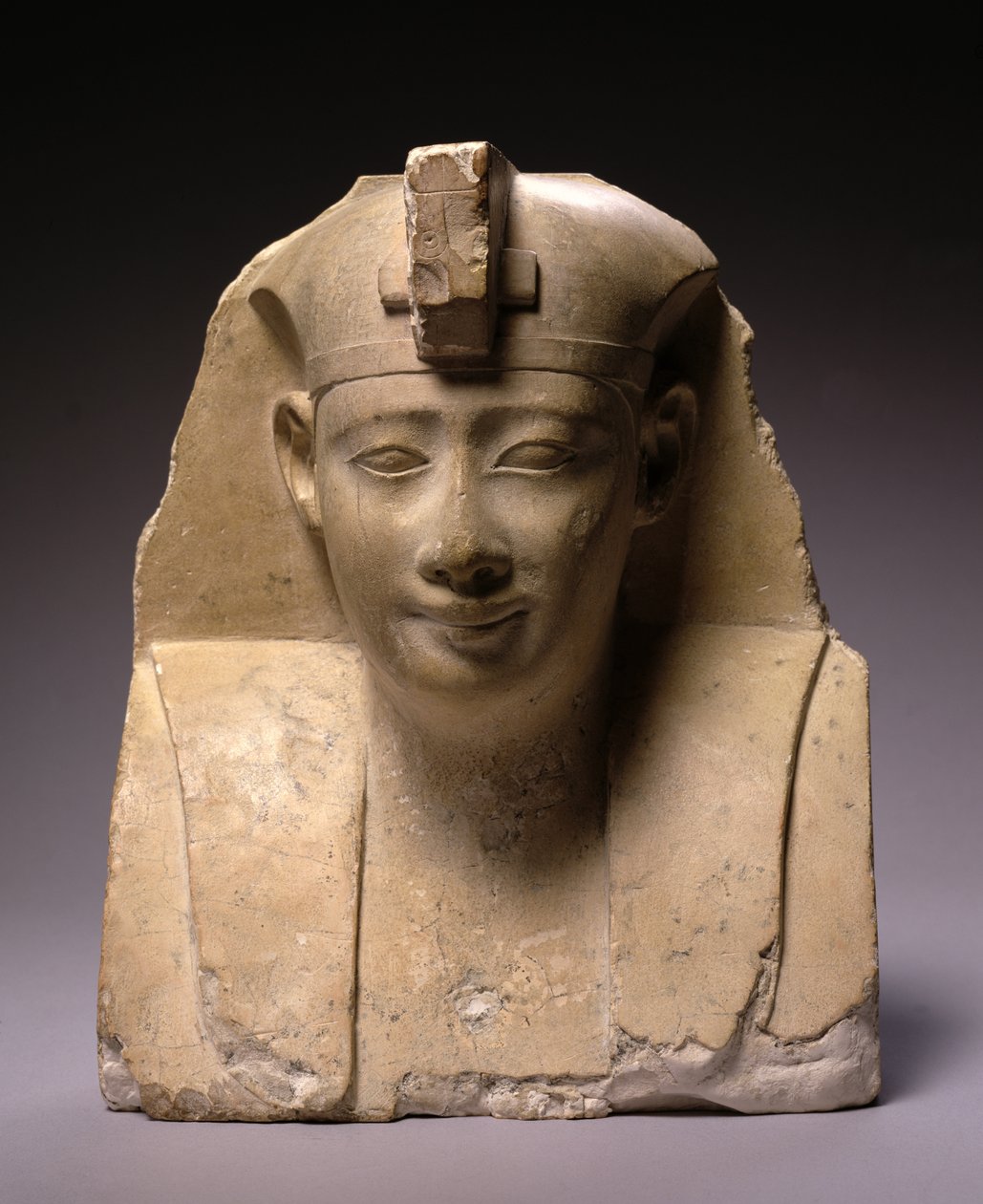 Fej, korai Ptolemaioszi időszak (Kr. e. 304-250) (mészkő) alkotó: Egyptian Ptolemaic Period