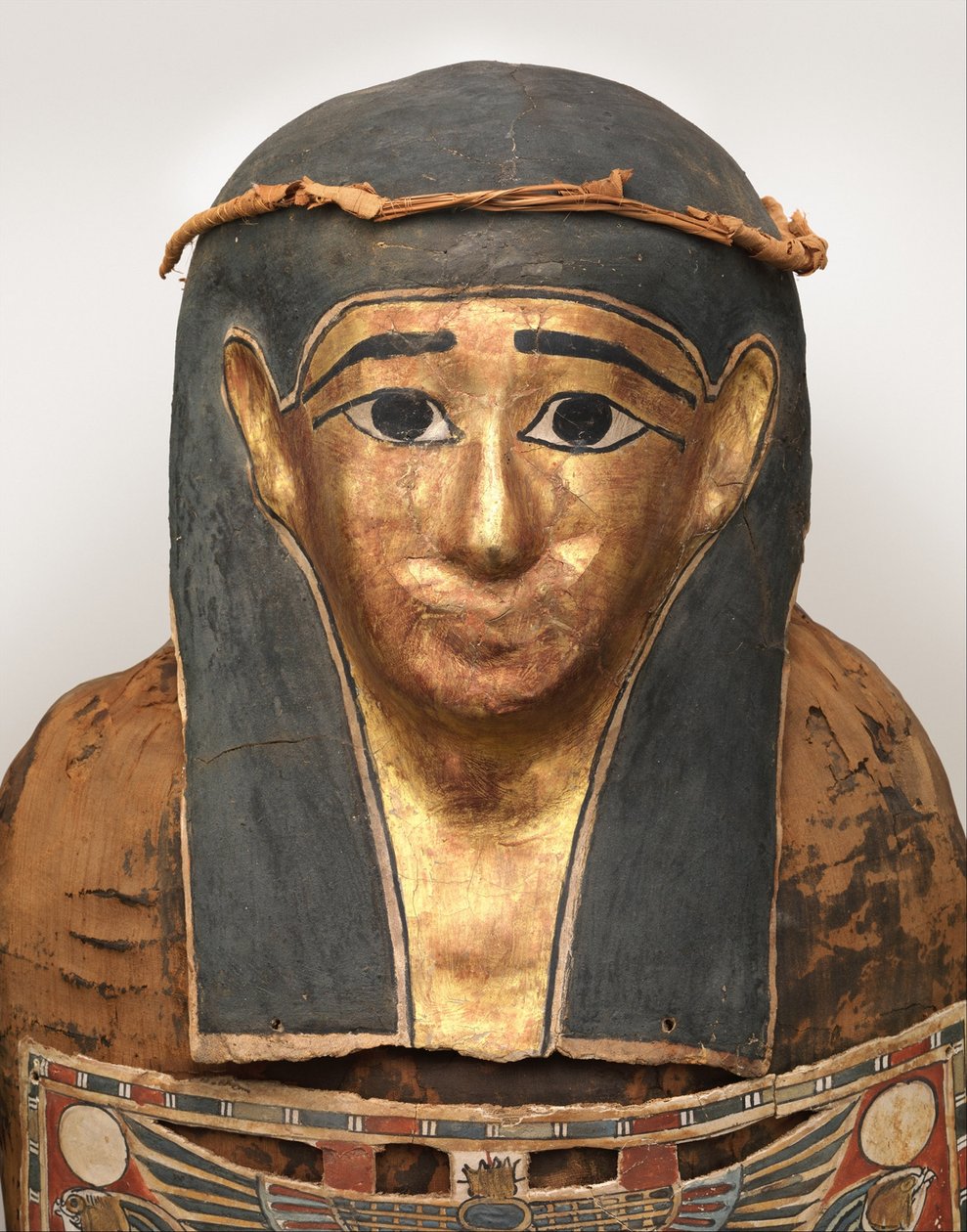 Nesmin múmiája (növénykoszorús múmiamaszk részlete), ie 200-30 alkotó: Egyptian Ptolemaic Period