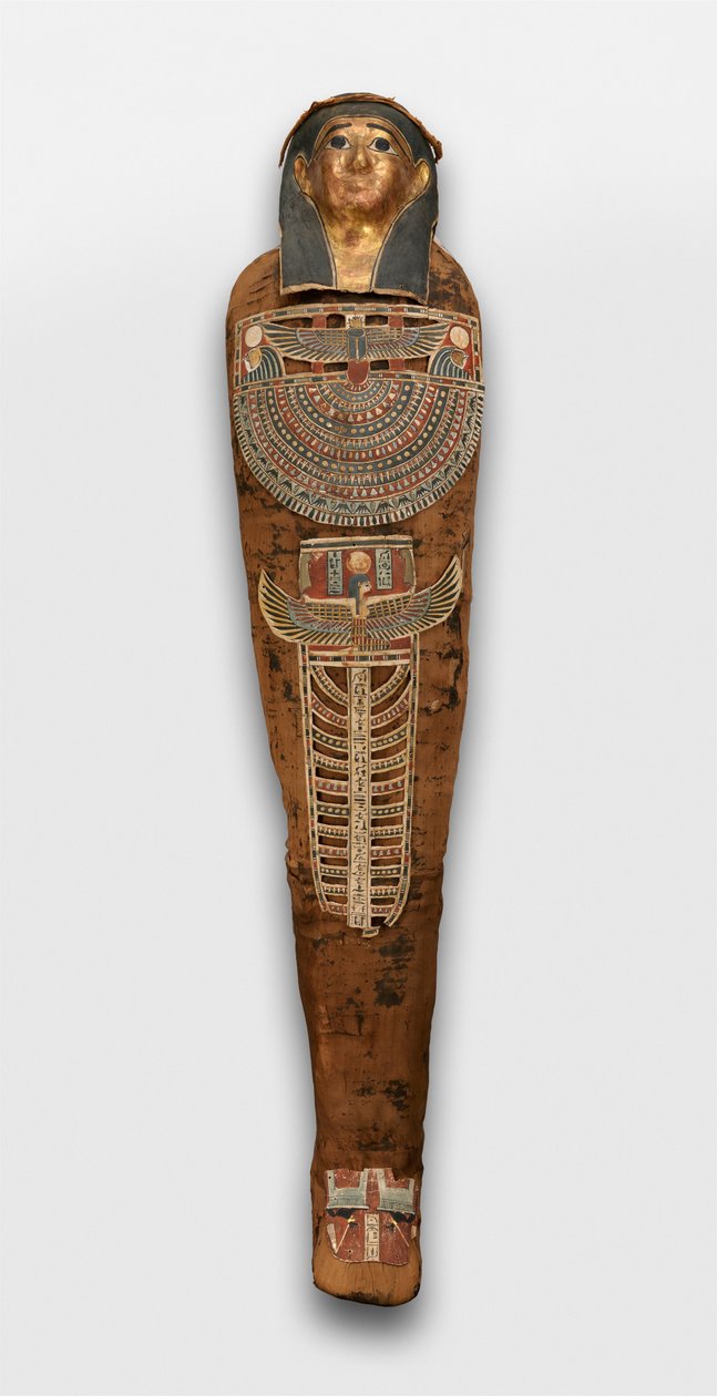 Nesmin múmiája növényi koszorúval, múmiamaszkkal és egyéb kartonelemekkel, ie 200-30 alkotó: Egyptian Ptolemaic Period