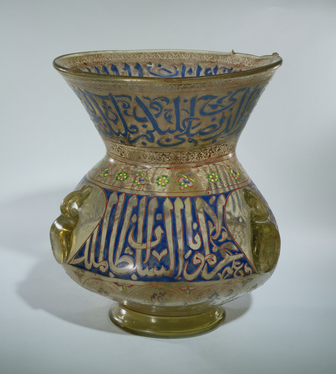 Mecsetlámpa al Malik al Nasu Muhammad nevében, 1300-1340 körül (zománcozott üveg) alkotó: Egyptian School