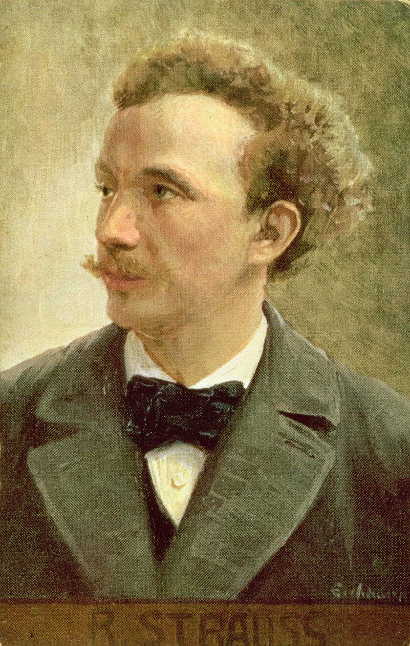 Richard Strauss (1864-1949) képeslapja 1914 körül (színes litó) alkotó: Eichhorn Eichhorn