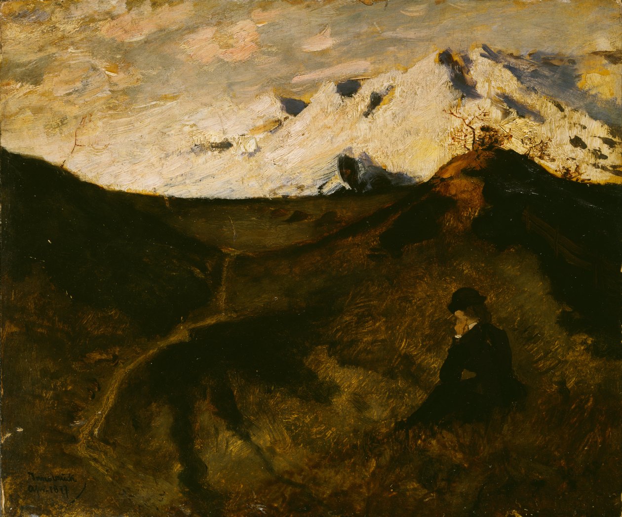 Hegyek Innsbruck közelében alkotó: Hjalmer Eilif Emanuel Peterssen