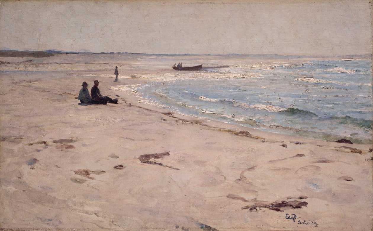 Sele tengerpartján alkotó: Hjalmer Eilif Emanuel Peterssen
