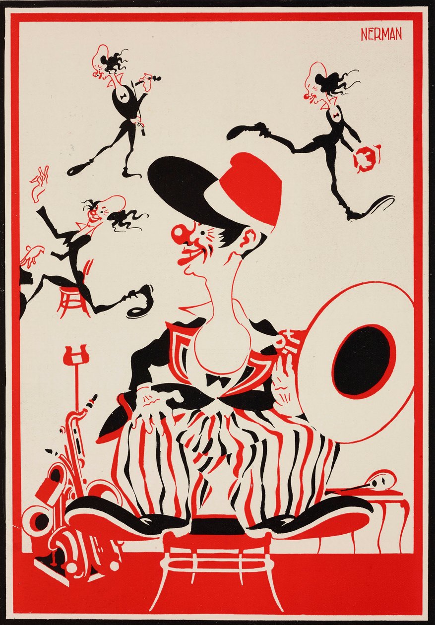 Noni, a bohóc, Einar Nerman (1888-1983) illusztrációja a The Tatler 1404. számából, május 23. alkotó: Einar Nerman