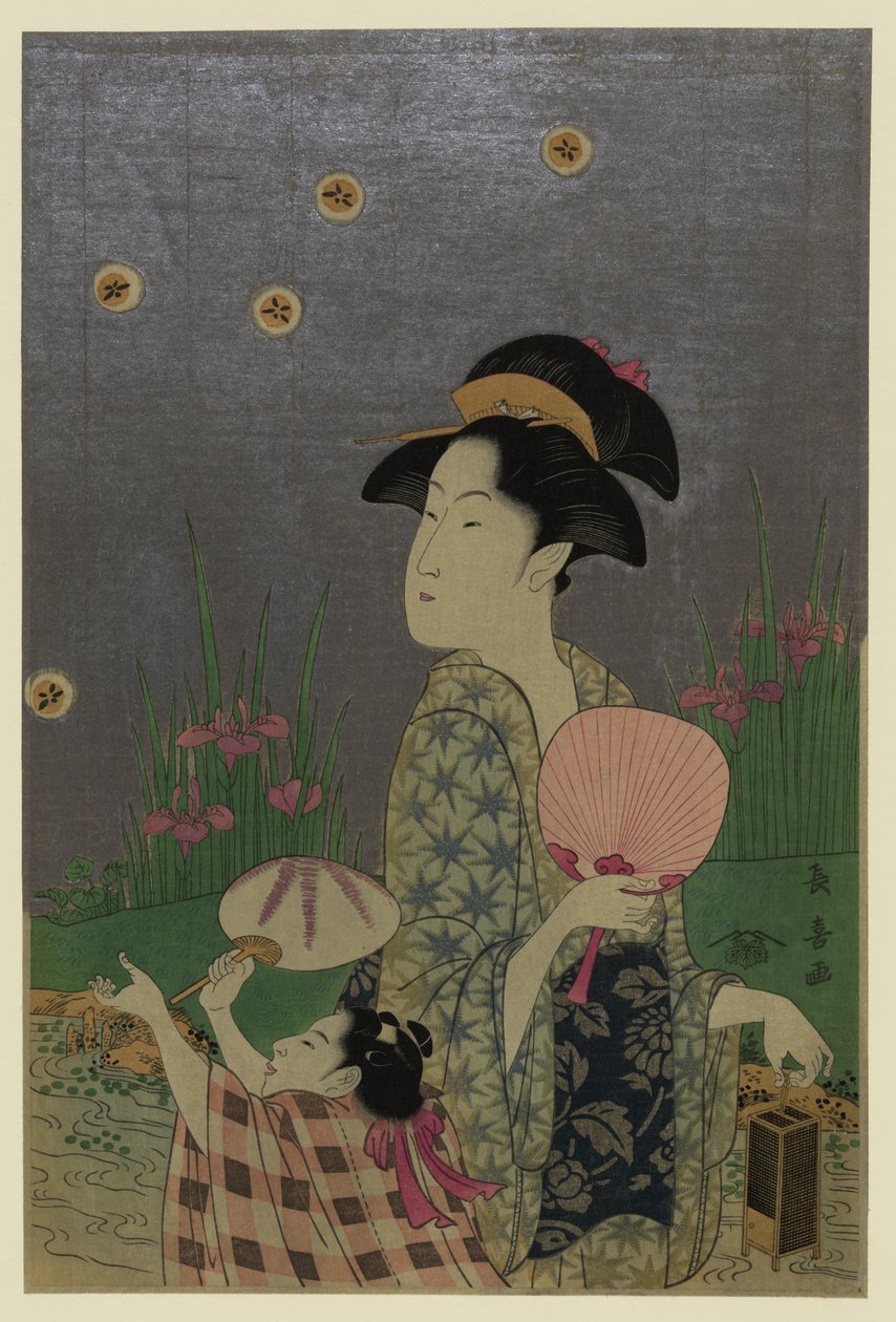 szentjánosbogár fogása alkotó: Eishōsai Chōki
