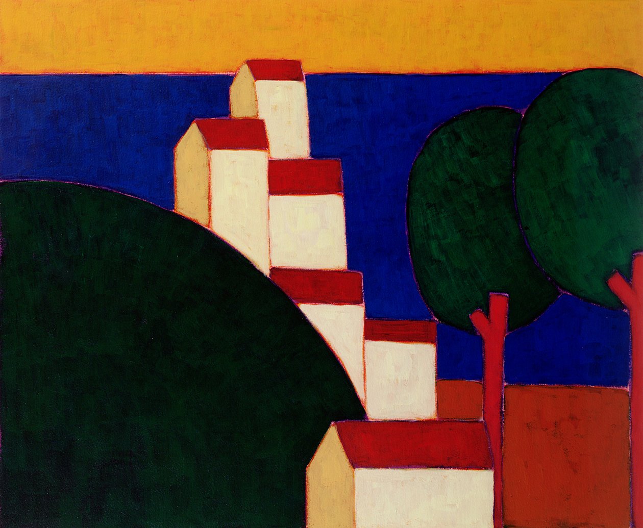 A Provence-i Alpokban, 1999 (akril papíron) alkotó: Eithne Contemporary Artist Donne