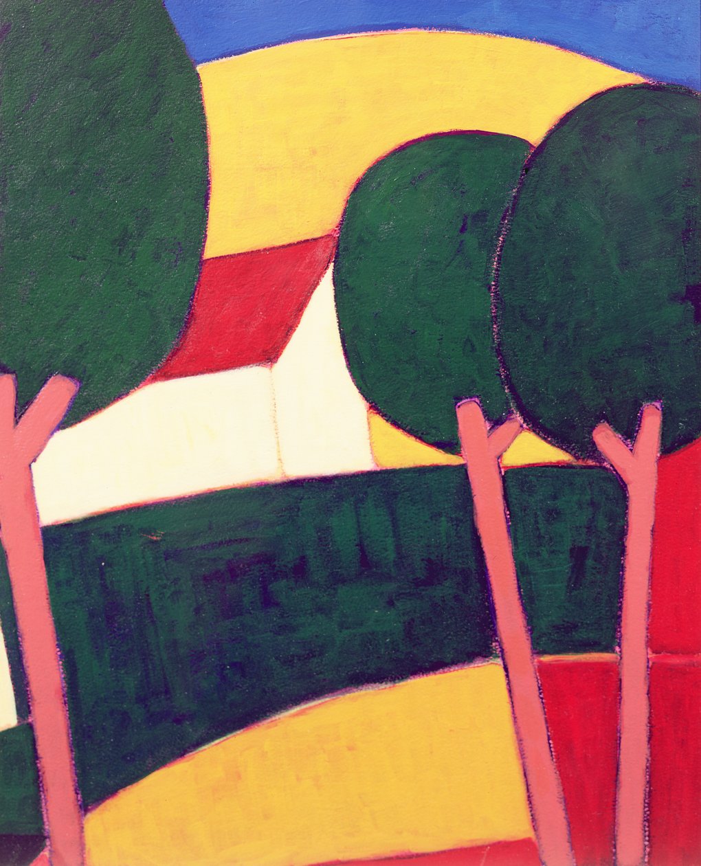 Provencal Paysage, 1997 (akril papíron) alkotó: Eithne Contemporary Artist Donne