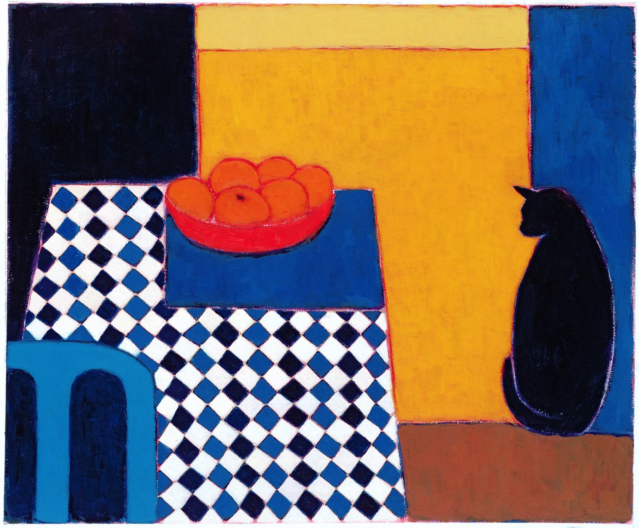 Csendélet Borisszal, 2002 (akril papíron) alkotó: Eithne Contemporary Artist Donne