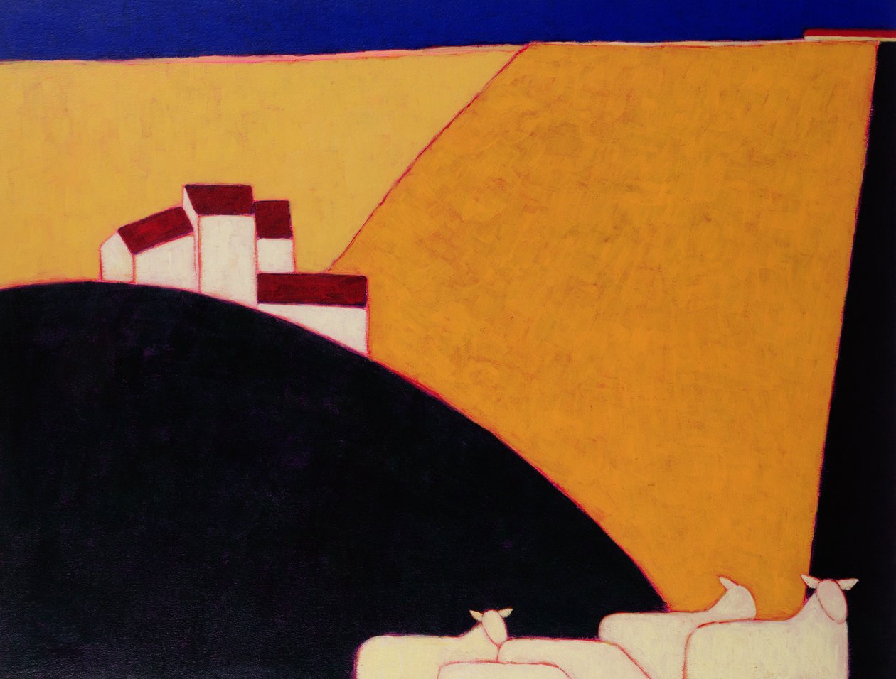Toszkán Campagna, 1999 (akril papíron) alkotó: Eithne Contemporary Artist Donne