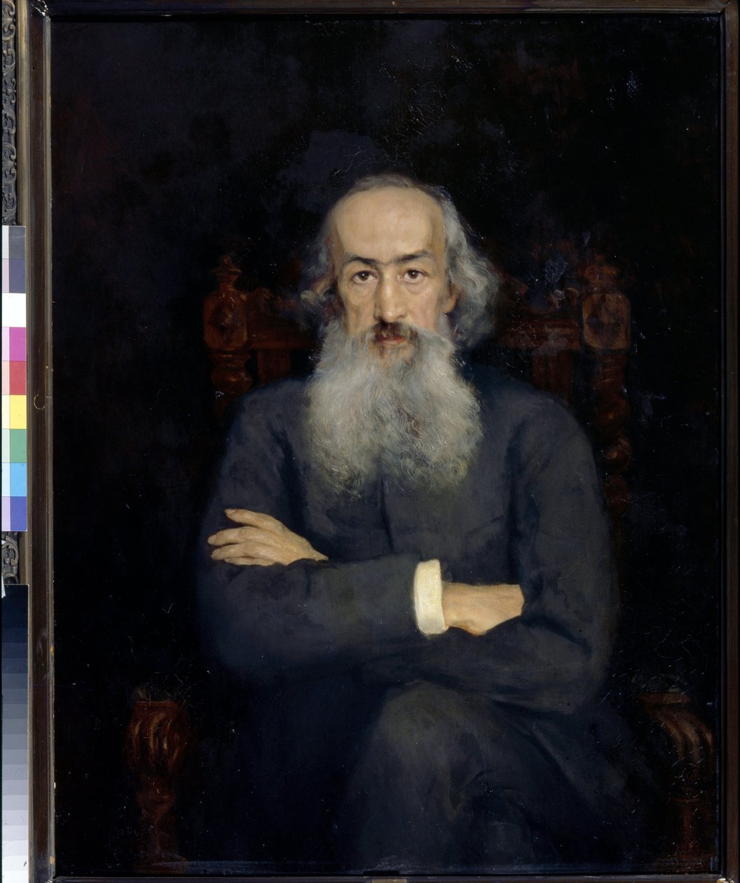 Constantin Bestoujev Rioumine (Bestoujev-Rioumine) (1829-1897) történész portréja - Jekaterina Sergeevna Zarudnaya Kavos (1862-1918) festménye, olaj, vászon (101x79 cm) alkotó: Ekaterina Sergeevna Zarudnaya Kavos