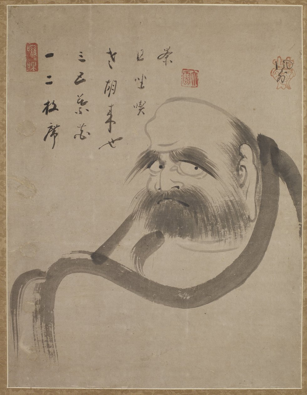 Bodhidharma, 1645 körül (tinta, papír) alkotó: Ekun Fugai Ekun Fugai