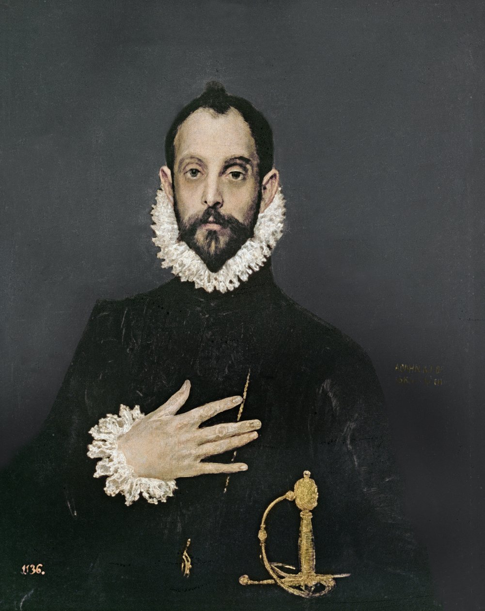 Gentleman a kezét a mellkasán, 1580 körül alkotó: El Greco