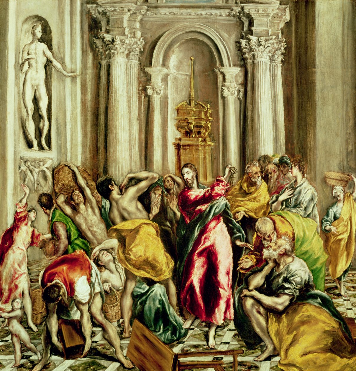 Jézus kiűzi a kereskedőket a templomból, 1610-14 alkotó: El Greco