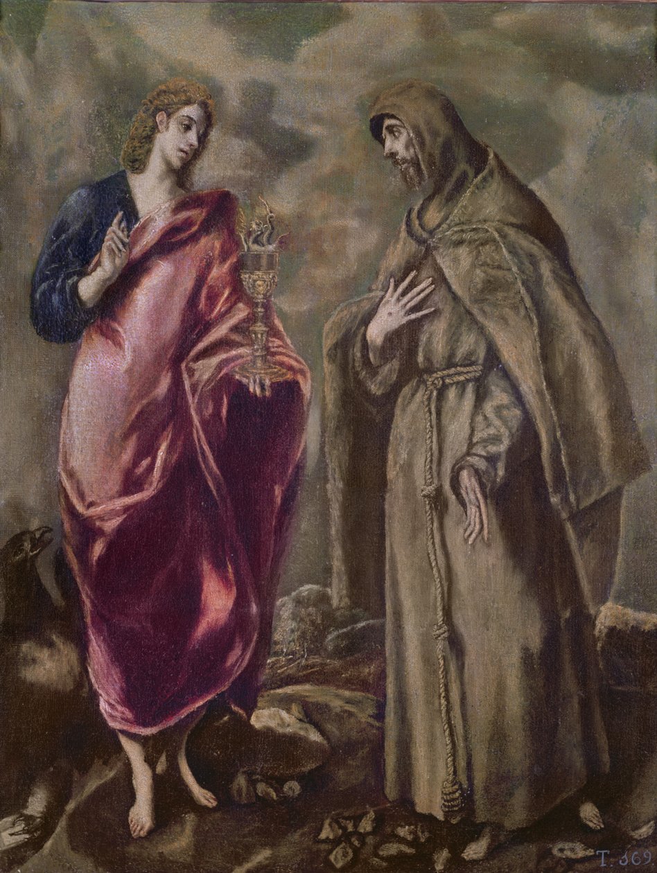 Szent János evangélista és Assisi Szent Ferenc, 1608 körül alkotó: El Greco