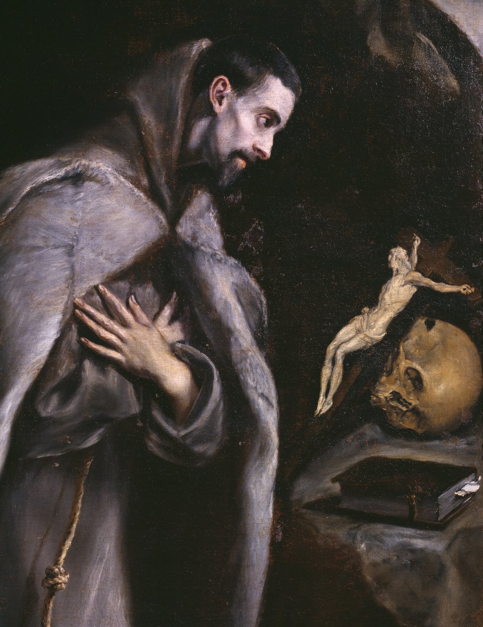Szent Ferenc meditál, 1586-92 körül alkotó: El Greco