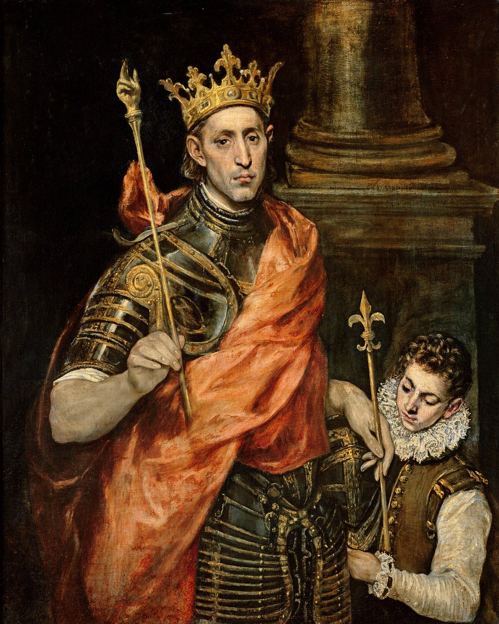 St. Louis (1215-70) és lapja, 1585-90 körül alkotó: El Greco