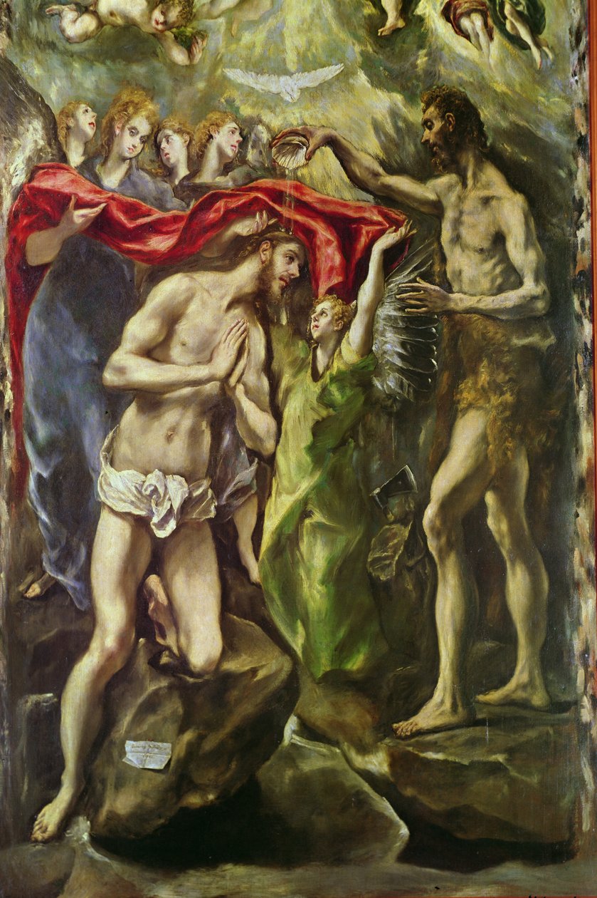 Krisztus keresztsége (Krisztus és Keresztelő Szent János részlete), 1596-1600 alkotó: El Greco