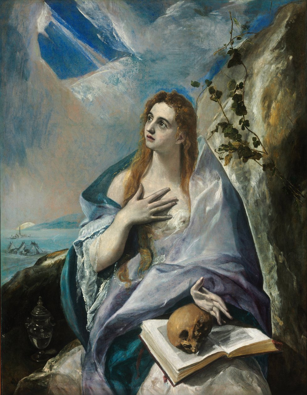 ""La Madeleine repentante"" Peinture de Domenikos Theotokopoulos dit El Greco (1541-1614) 16eme siecle - El Greco, Dominikai (1541-1614) - 1577 - Olaj, vászon - 156,5x121 - Szepmuveszeti Múzeum alkotó: El Greco