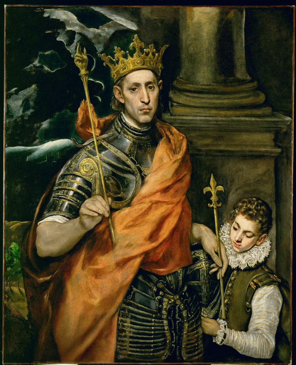 Saint Louis, roi de France et un page - Szent Lajos, Franciaország királya és egy pagonyfiú ... alkotó: El (1541 1614) Greco