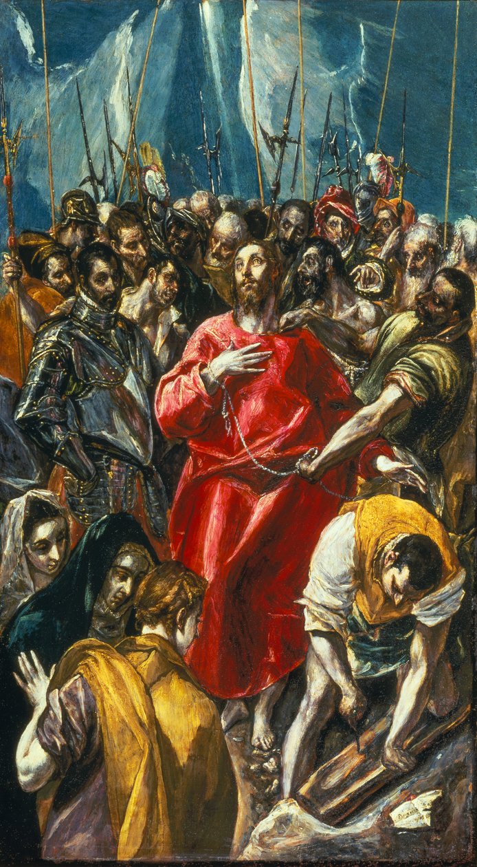 Az Espolio, Krisztus levetkőztetése, 1577-79 körül (olaj, tábla) alkotó: El (1541 1614) (studio of) Greco