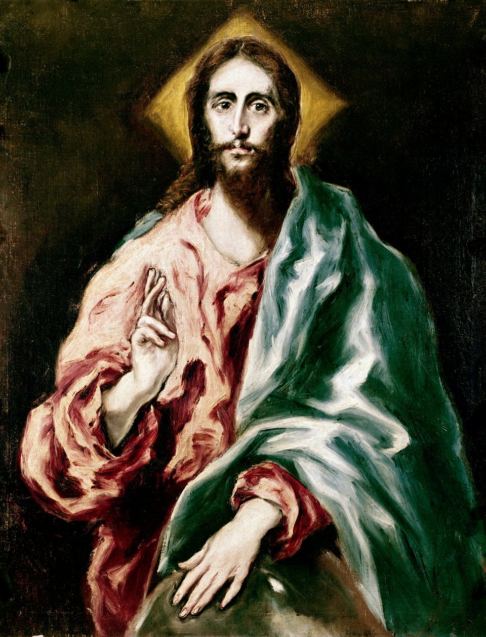 A toledói székesegyház apostolsága: Krisztus, a Megváltó. Domenikos Theotokopoulos dit El Greco festménye (1540-1614) alkotó: El Greco