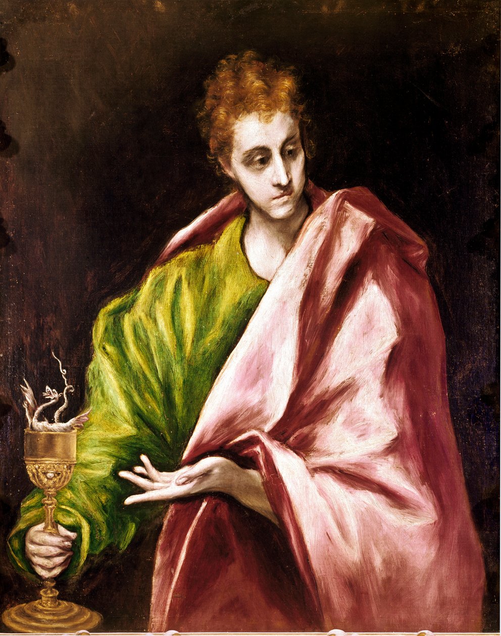 A toledói székesegyház apostolsága: Szent János evangélista apotre. Domenikos Theotokopoulos dit El Greco festménye (1540-1614) alkotó: El Greco