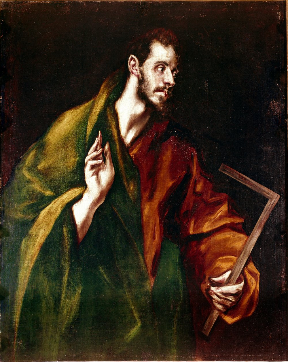 A toledói székesegyház apostolsága: Szent Tamás apotre. Domenikos Theotokopoulos dit El Greco festménye (1540-1614) alkotó: El Greco