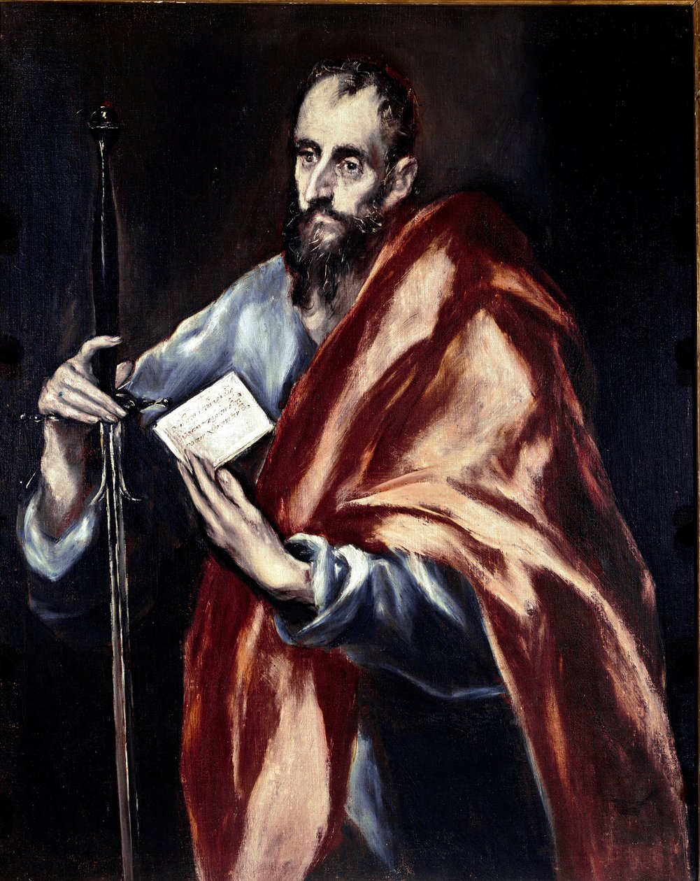 A toledói székesegyház apostolsága: Szent Pál apostol. Domenikos Theotokopoulos dit El Greco festménye (1540-1614) alkotó: El Greco