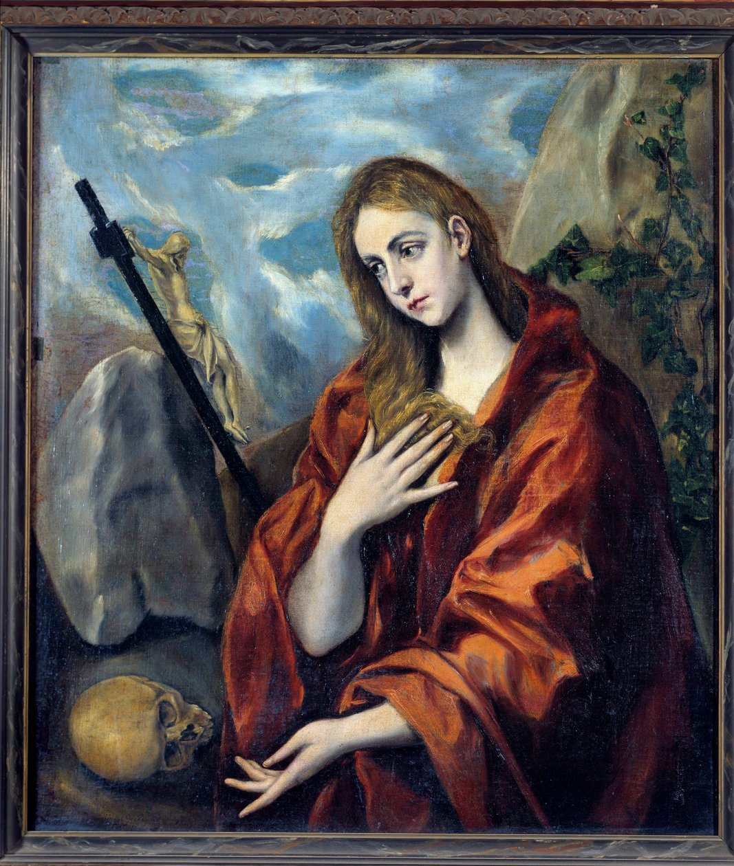 La Madeleine bűnbánó festménye (Vanita), Domenikos Theotokopoulos dit El Greco (1541-1614) 17. századi Sitges. Cau Ferrat Múzeum alkotó: El Greco