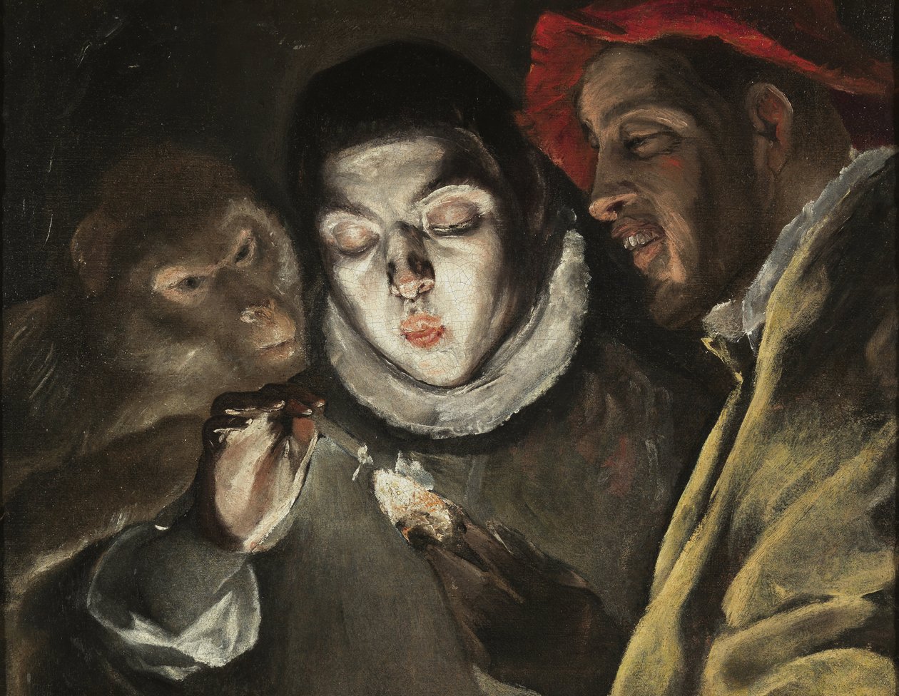 La fable - Peinture de Dominicos Theotokopoulos dit Le Greco (1541-1614), huile sur toile (50,5x63,6 cm), vers 1580 - (A mese, olaj, vászon, El Greco) - Museo del Prado, Madrid (Espagne) alkotó: El Greco